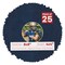 Navy Suede Mat Board for 8x8 Frames - Circle Opening for 4x4 Photos